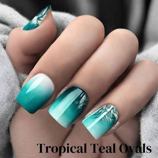 Tropical Teal Ovals