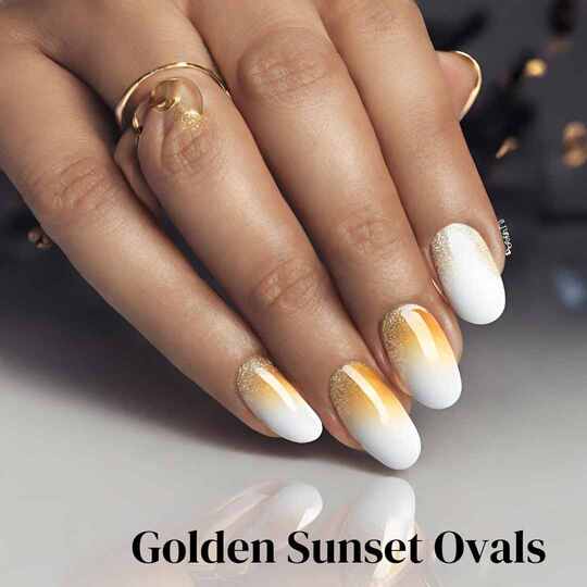 Golden Sunset Ovals